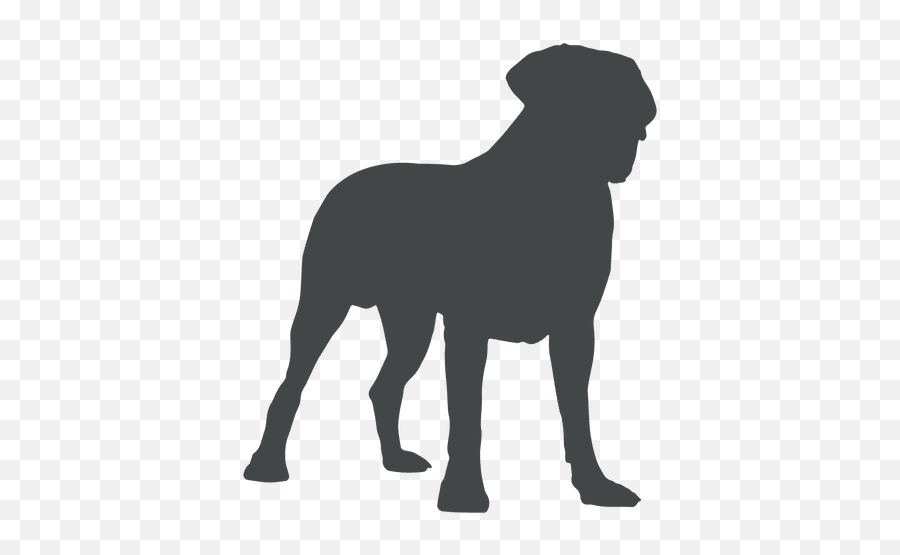 Transparent Boxer Dog Silhouette - Vector Bullmastiff Silhouette Emoji,Boxer Dog Emoji