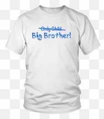 Big Brother Only Child crossed out Cute and Funny T - shirt Am Black Excellence Clothing Emoji