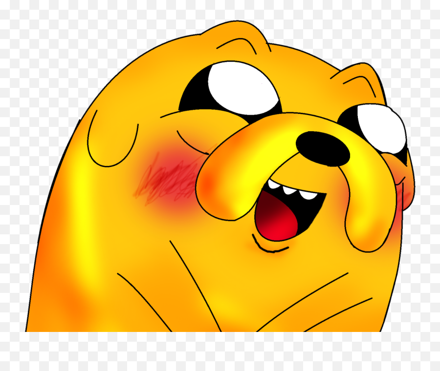 Thanks - Jake Adventure Time Blushing Clipart Full Size Jake Adventure Time Cute Emoji,Thanks Emoticon