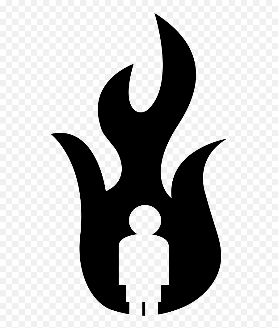 Man On Fire Svg Png Icon Free Download 33437 - Man On Fire Icon Png Emoji,Fire Emoji Black And White