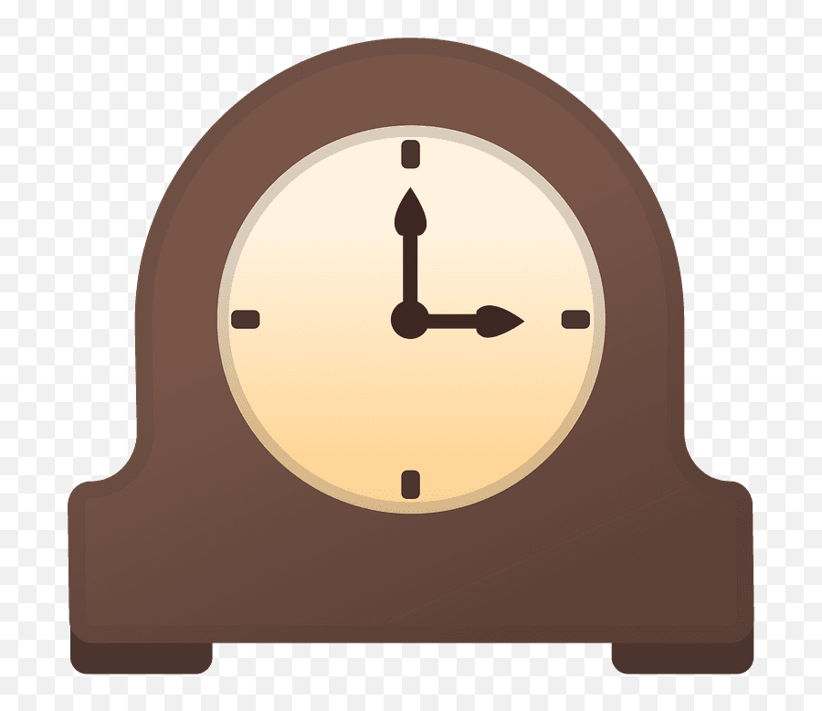 Mantelpiece Clock Emoji Clipart - Broken Mantel Clock Clipart,Watch Clock Emoji