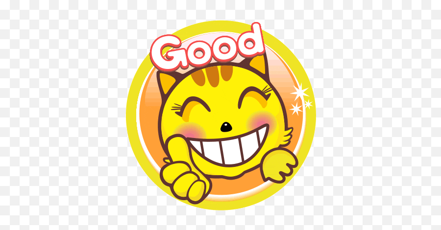 Yellow Cat Sticker - Yellow Cat Face Discover U0026 Share Gifs Happy Emoji,Cat Face Emoji