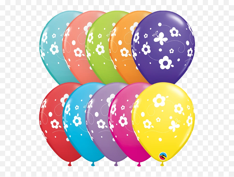 Daisies And Butterflies Balloons - Balloon Emoji,Surprised Pikachu Emoji