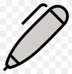 Lower Left Ballpoint Pen - Clip Art Emoji
