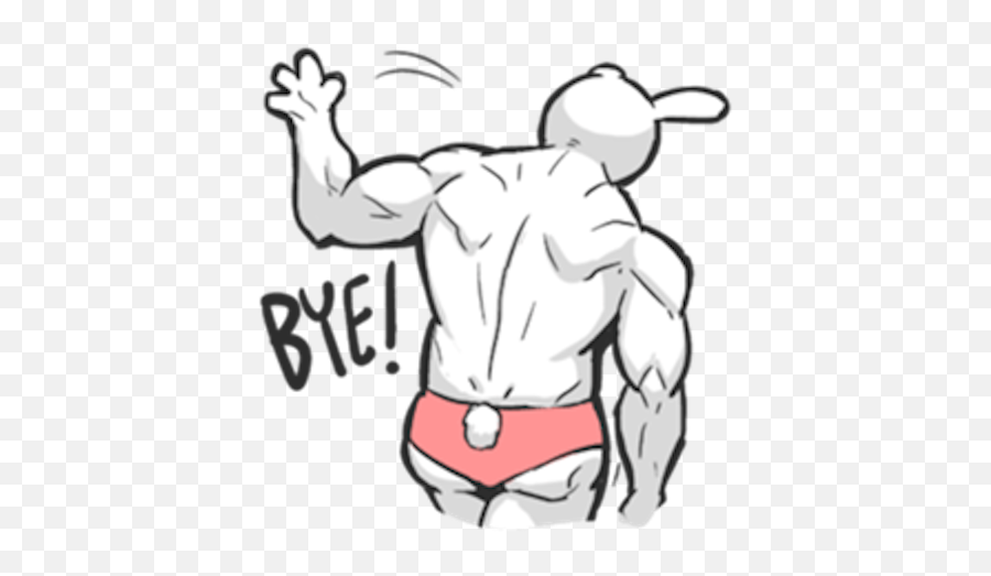 The Muscle Rabbit 2 - Clip Art Emoji,Muscle Emoticon