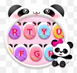 Pinky Panda Donuts New Keyboard Theme - Beignes Panda Donuts Emoji,Panda Emoji Keyboard