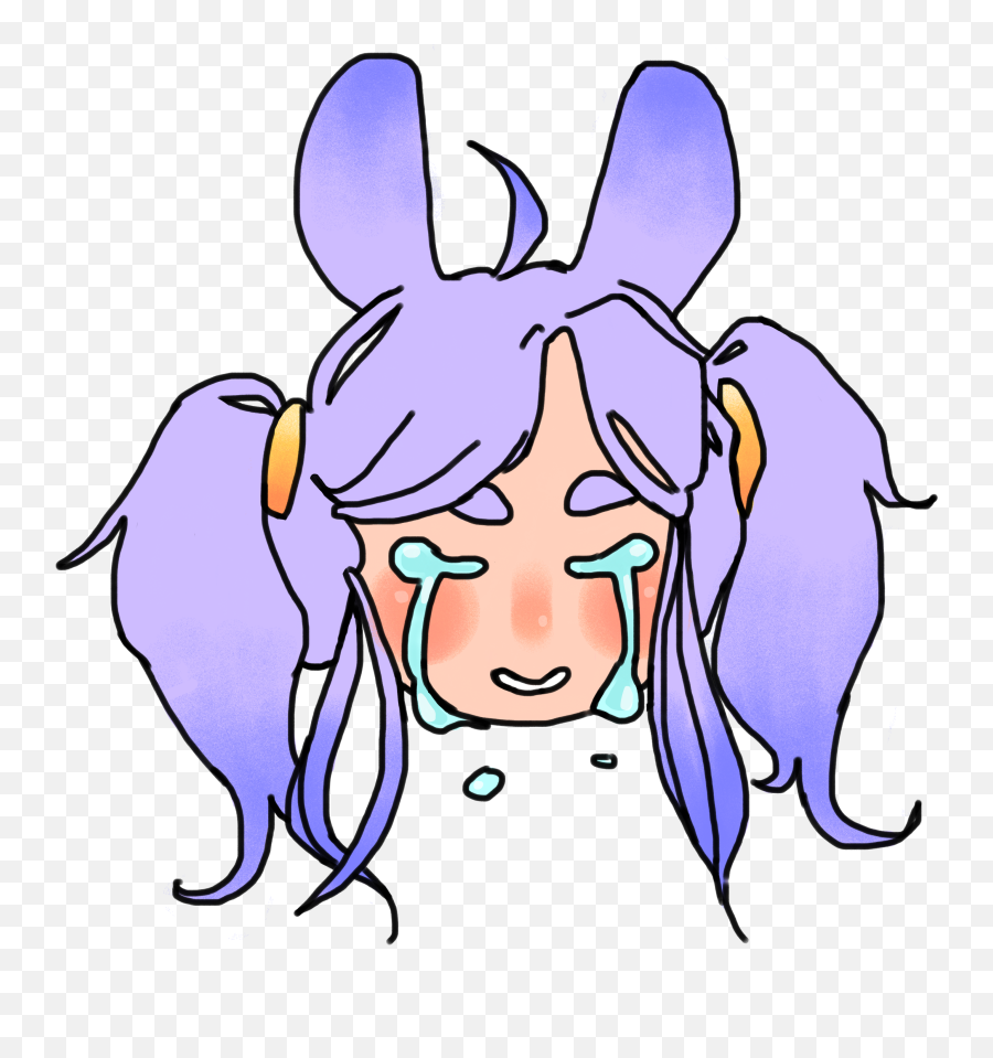 Girl Bunnygirl Cry Crying Cute - Cartoon Emoji,Bunny Girl Emoji