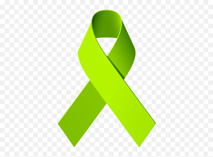 Lime Green Cancer Ribbon - Green Ribbon Transparent Background Emoji,Green Ribbon Emoji