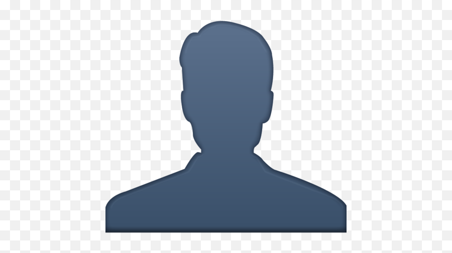 Unknown Man Emoji - Silhouette,Blue Wave Emoji