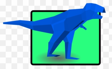 Blue Tyrannosaurus Vector Illustration - Dinosaur Emoji,Cookie Emoji