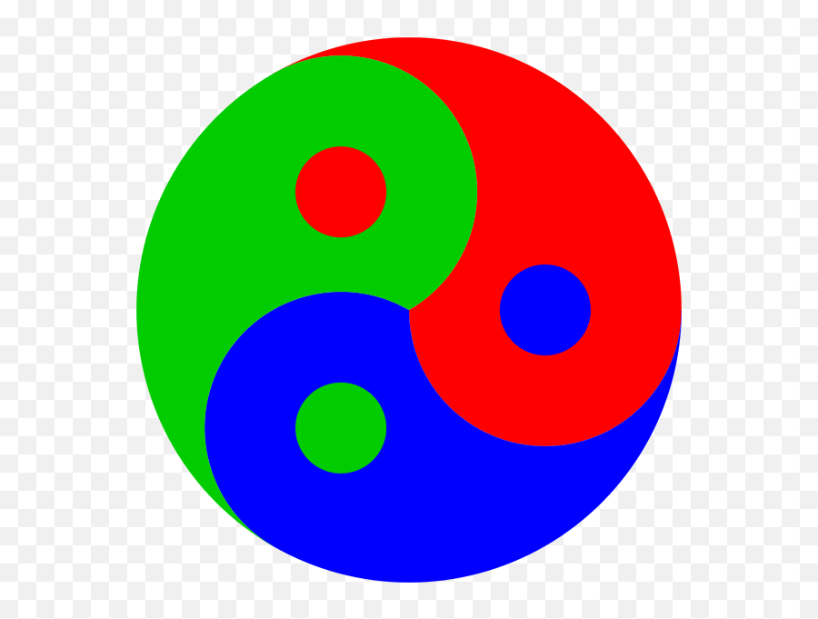 Yin Yang Colored Symbol - Triple Yin Yang Logo Emoji,Male Gender Emoji