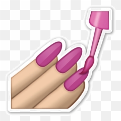 Black Nail Polish Emoji - Nails Transparent Background