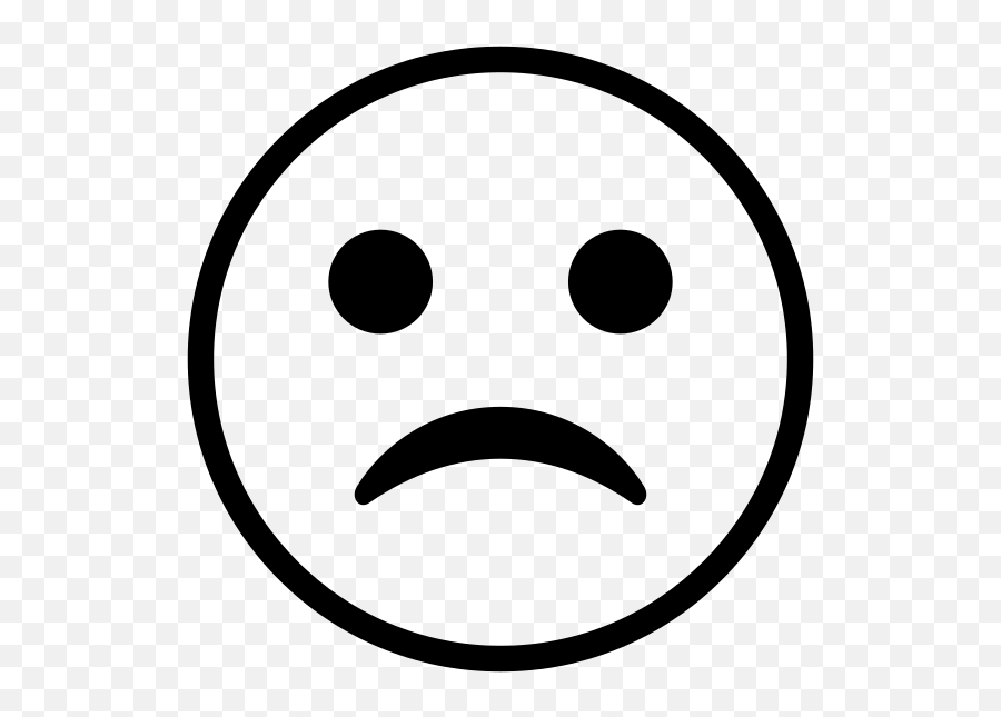 Smiley Emoji Frown Clip Art - Trauriges Smiley Schwarz Weiß,Meme Emoji