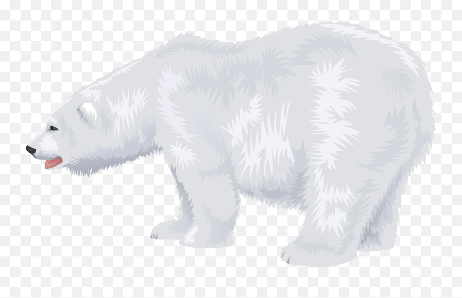 Polar Bear Transparent Clip Art Image - White Polar Bear Clipart Emoji,Bear Hot Emoji