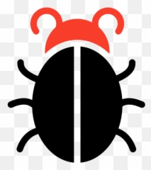 Bug Insect Virus Icon - Security Double Color Red And Black Emoji,Bug Eye Emoji