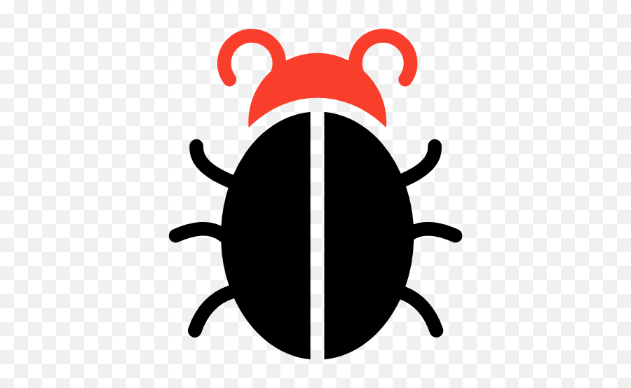 Bug Insect Virus Icon - Security Double Color Red And Black Emoji,Bug Eye Emoji