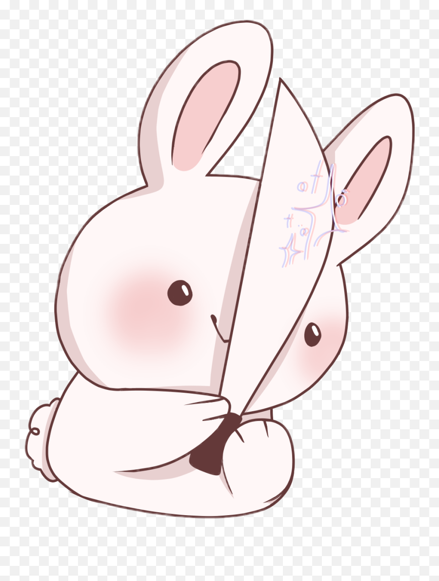 Rabbit Bunny Knife Murder Murderer Sticker By Tatum - Bunny With Knife Png Emoji,Bunny Emoji Transparent