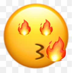 Fireeyes Eyes Kiss Hot Sticker - Smiley Emoji