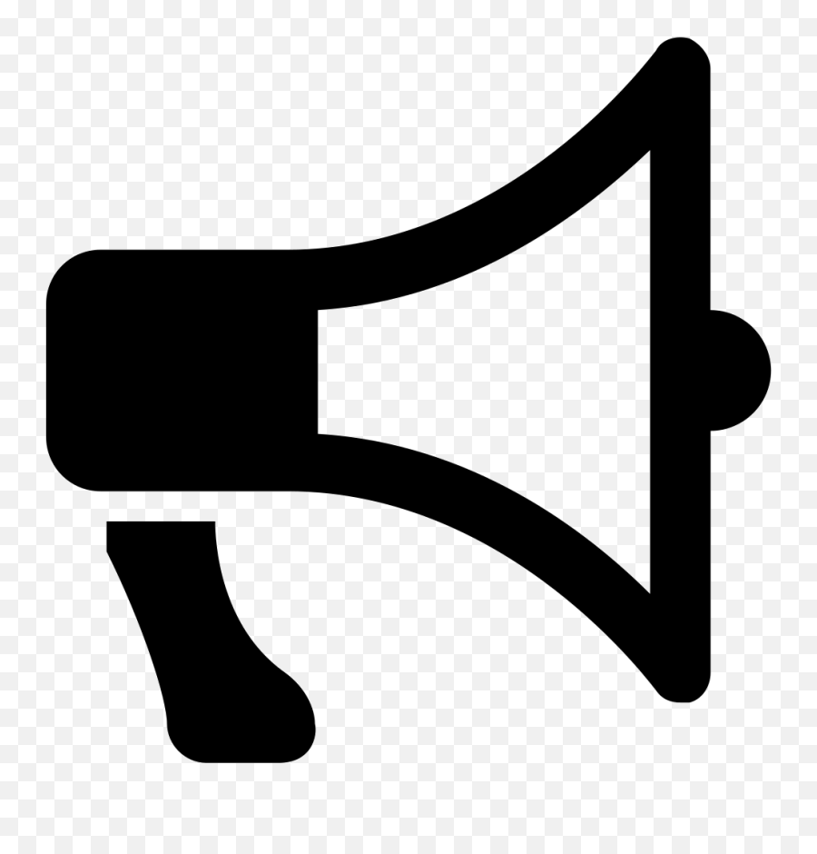 Megaphone Svg Free - Megaphone Black And White Png Emoji,Megaphone Emoji