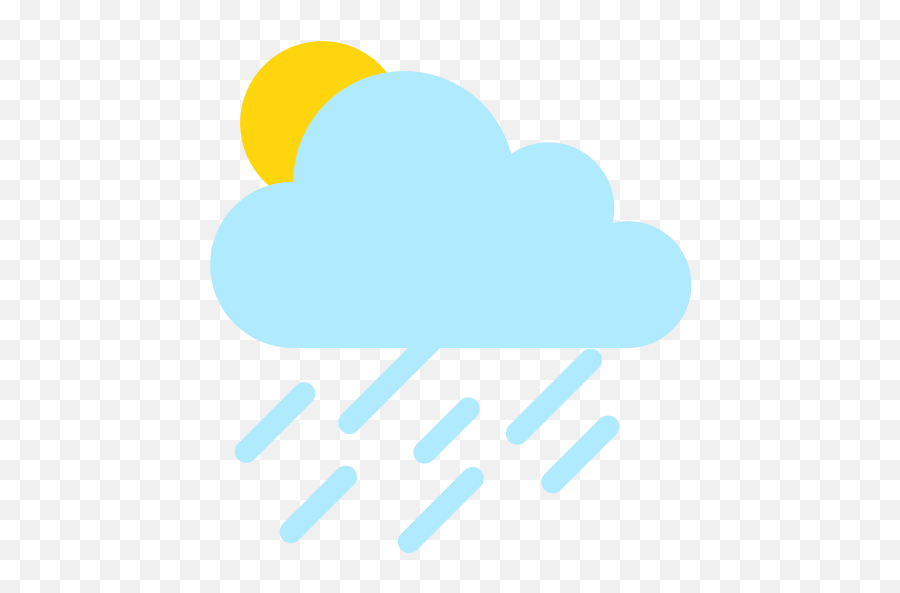 White Sun Behind Cloud With Rain Emoji For Facebook Email - Emoji Lluvia,Sunny Emoji