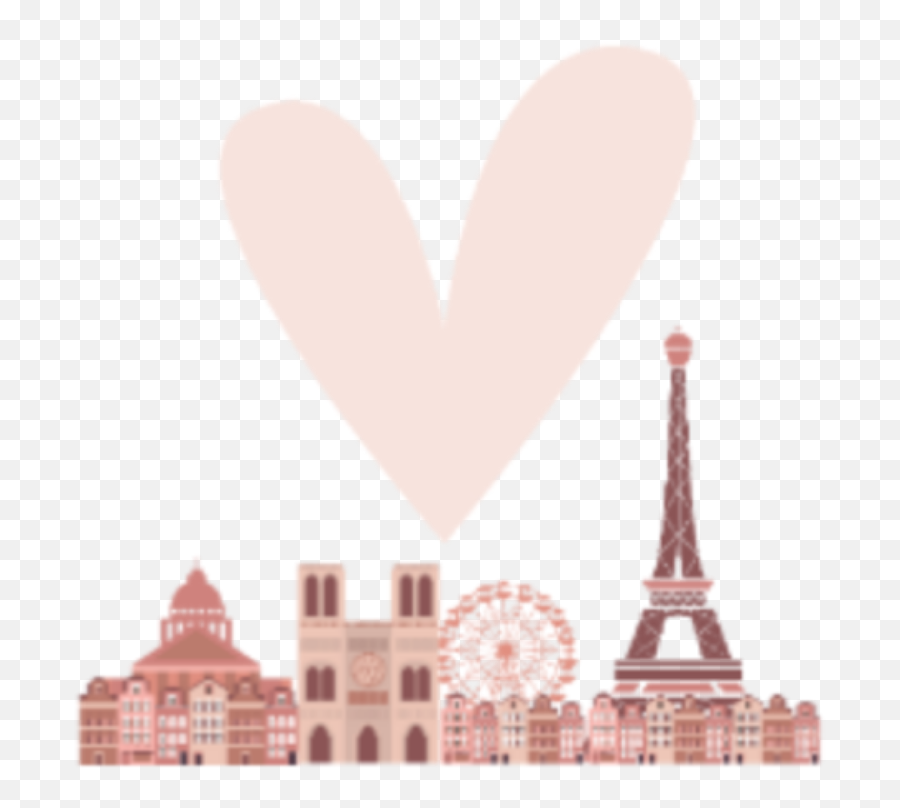 Paris France Effieltower Carnival Sticker By Amanda - Girly Emoji,Hearts Emoji Pillow