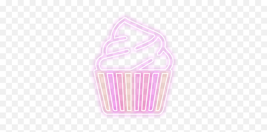 Neon Emoji Library - Cupcake,Emoji Cupcake