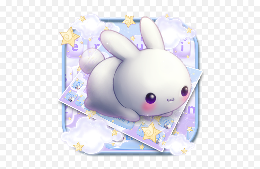 Kawai Rabbit Keyboard Theme - Cute Rabbit Theme Emoji,Rabbit Emojis