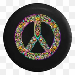 Psycodelic Peace Sign Hippie Lava Lamp - Klistermærker Peace Tegn Emoji,Lava Emoji