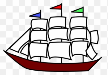 Red Boat Symbol - Sail Ship Clip Art Emoji