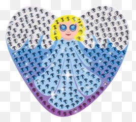 Heart Shaped Sparkly Angel Sticker Bling - City Dublin Emoji