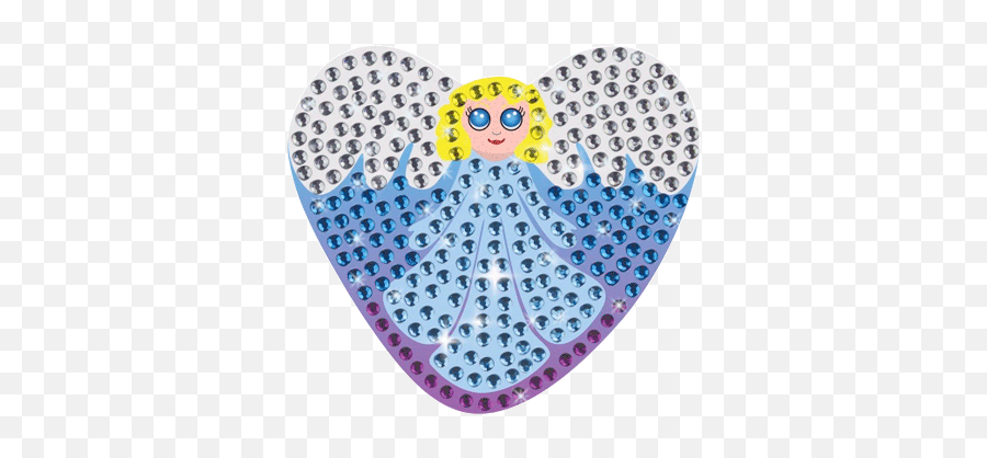 Heart Shaped Sparkly Angel Sticker Bling Bling - City Dublin Emoji,Sparkly Heart Emoji