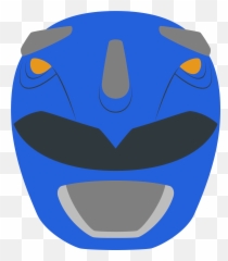 Clipart Power Rangers Svg - Printable Blue Mask Emoji