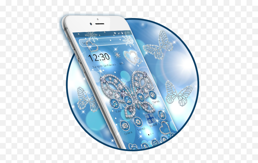 Amazoncom Crystal Diamond Butterfly 2d Theme Appstore For - Samsung Galaxy Emoji,2 Diamond Emoji