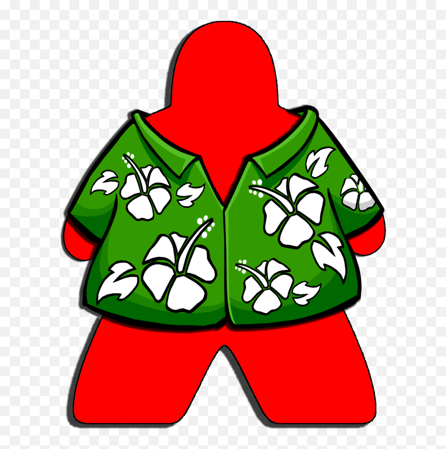 Meeple Con La Camicia - Clip Art Hawaiian Shirt Png Transparent Background Hawaiian Shirt Clipart Emoji,Emoji Shoe Laces
