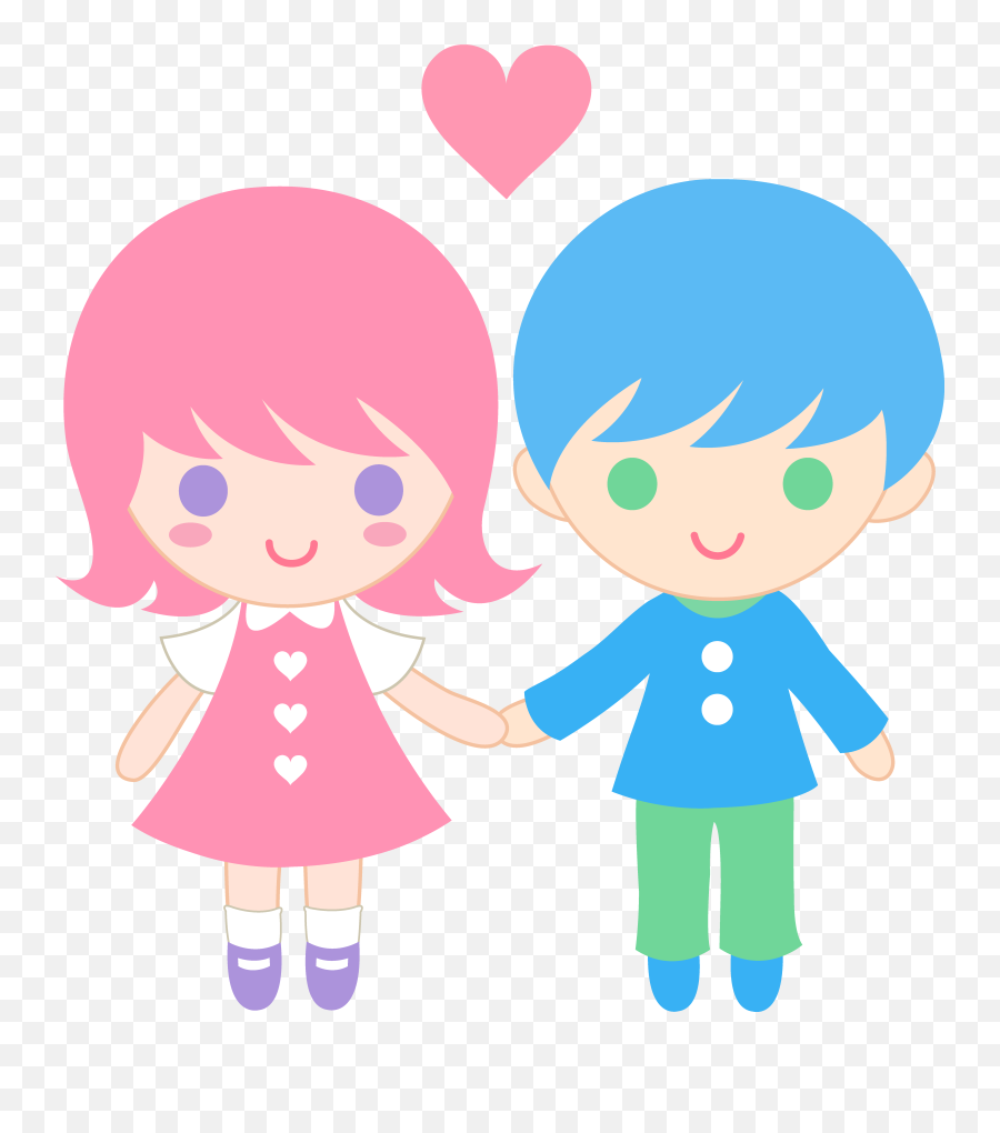 Clipart Of Couple Couples And Lovers - Boy Or Girl Png Waiting For Future Life Partner Emoji,Boy And Girl Holding Hands Emoji