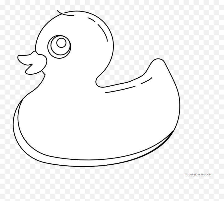 Black And White Rubber Duck Coloring - Dot Emoji,Rubber Duck Emoji