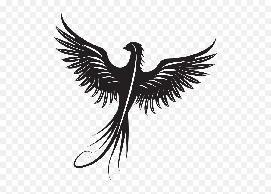 Phoenix Bird Silhouette - Native American Shaman God Emoji,Chicken Wing Emoji