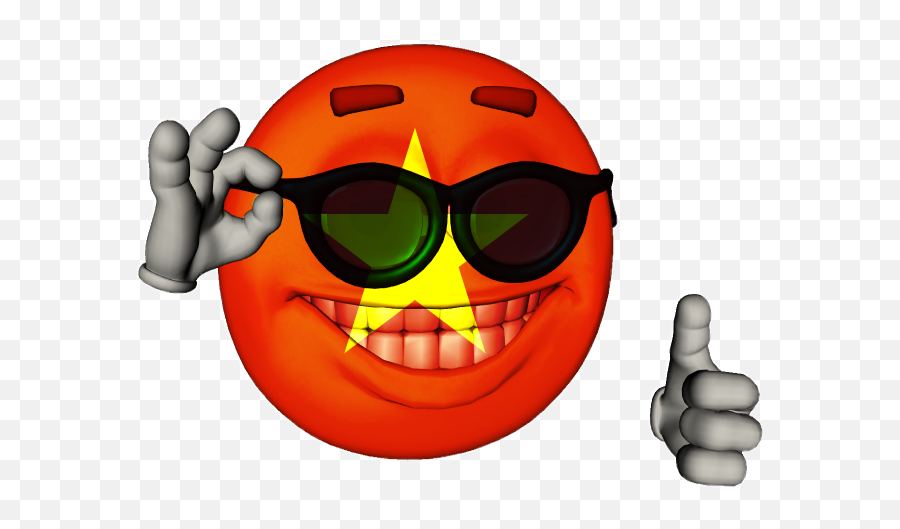 Vietnam Countryballs Meme Sticker - Cool Guy Emoji Meme,Thumbs Up Emoji Meme