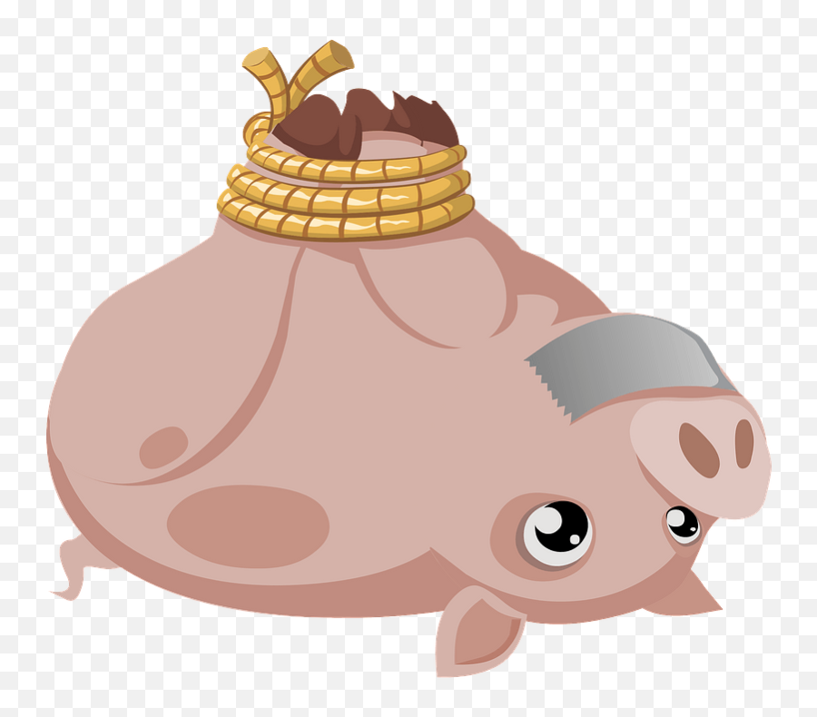 Pig With Feet Tied Together And Tape - Tied Pig Emoji,Duct Tape Emoji