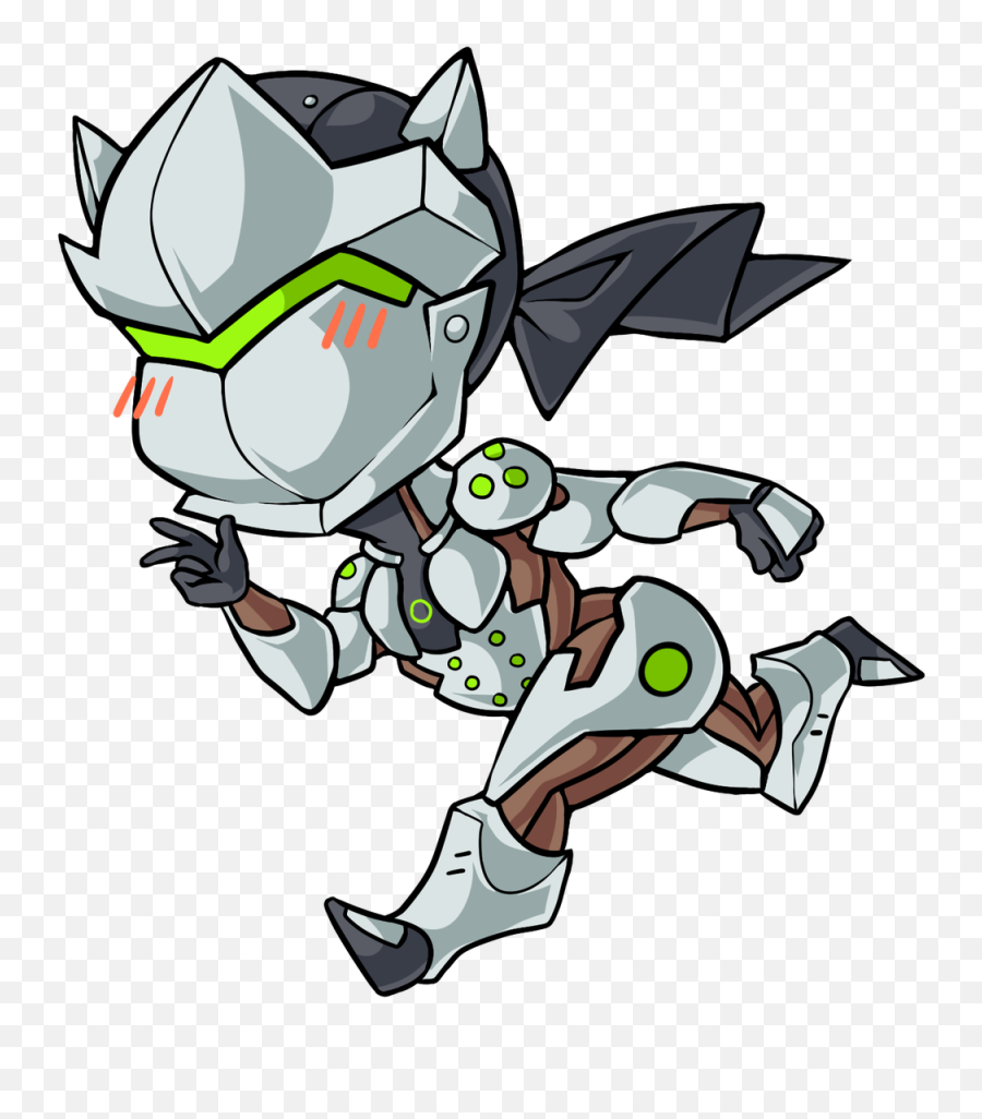 Ireland Drawing Cute - Genji No Background Gif Emoji,Zenyatta Emoji