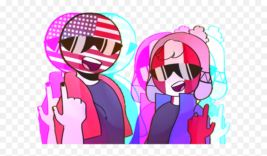 Peru Usa Countryhumans Sticker By Jack - Peru Y Usa Countryhumans Emoji,Peru Emoji