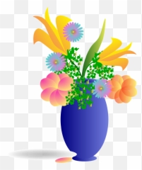 Flowers Mothers Day Flowers Vase - Flower Vase Clipart Png Emoji,Mothers Day Emojis