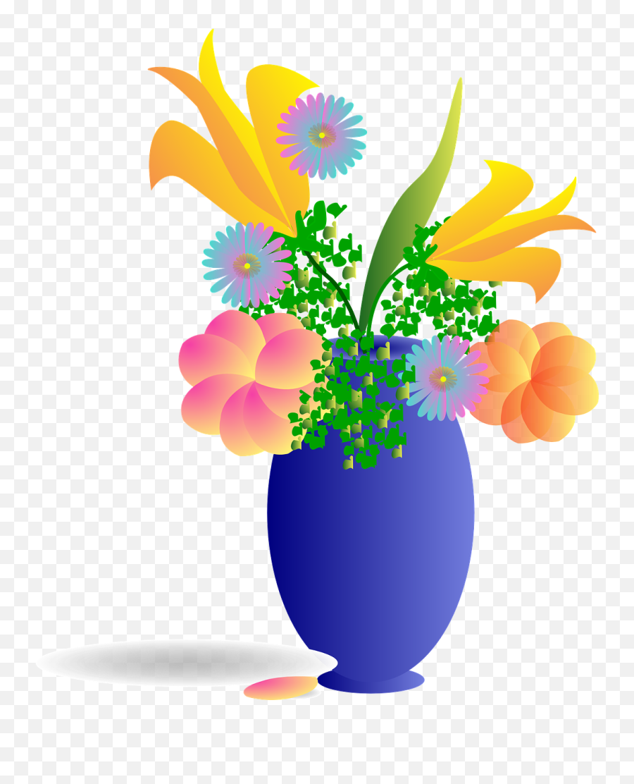 Flowers Mothers Day Flowers Vase - Flower Vase Clipart Png Emoji,Mothers Day Emojis