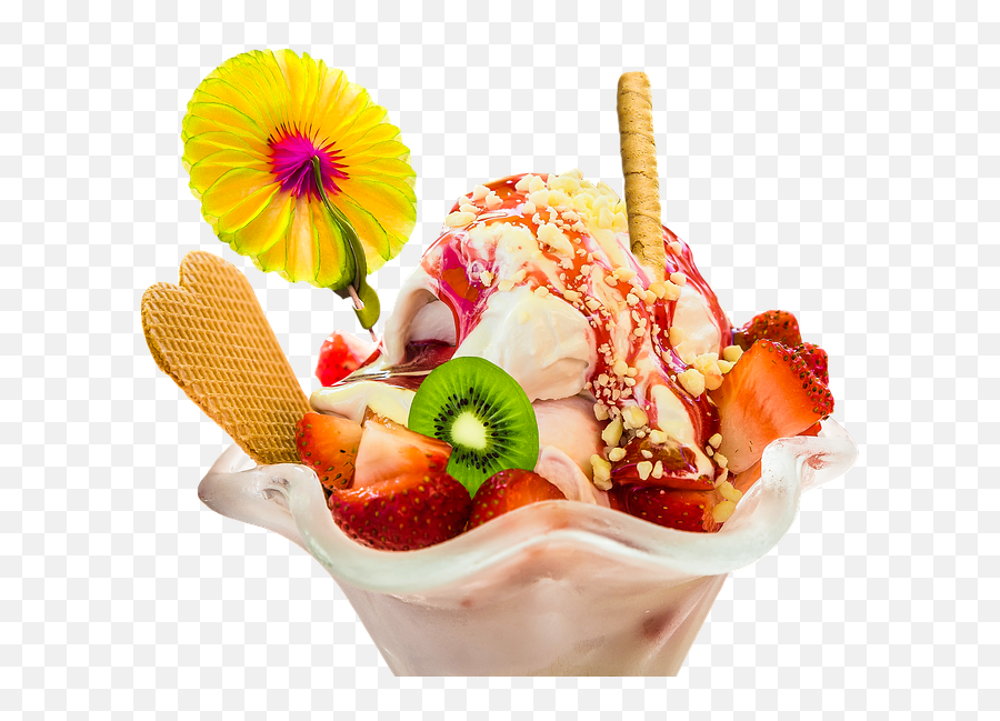 Eat Ice Cream Sundae - Fruits Ice Cream Png Emoji,Ice Cream Sundae Emoji