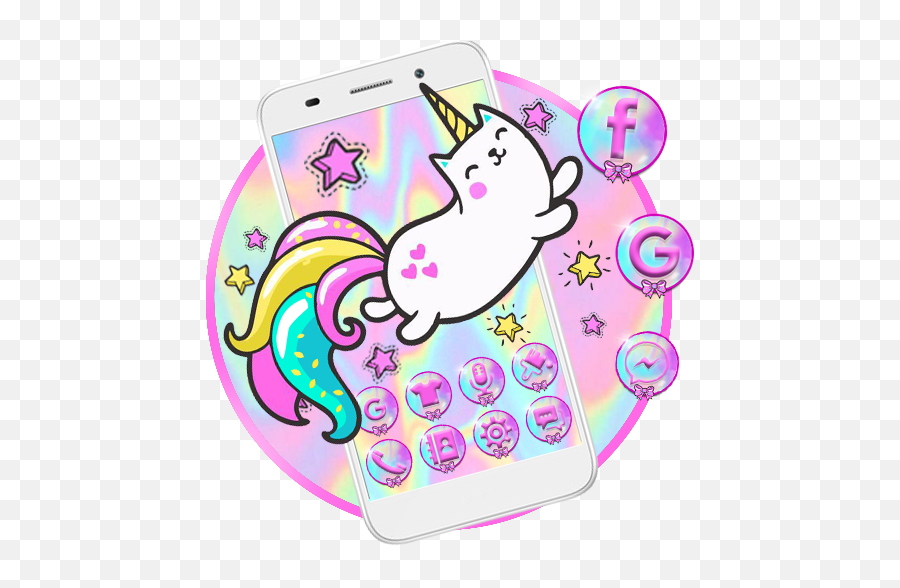 Cute Unicorn Cat Themes Live Wallpapers - Cute Unicorn Cat Themes Live Emoji,Unicorn Wallpaper Emoji