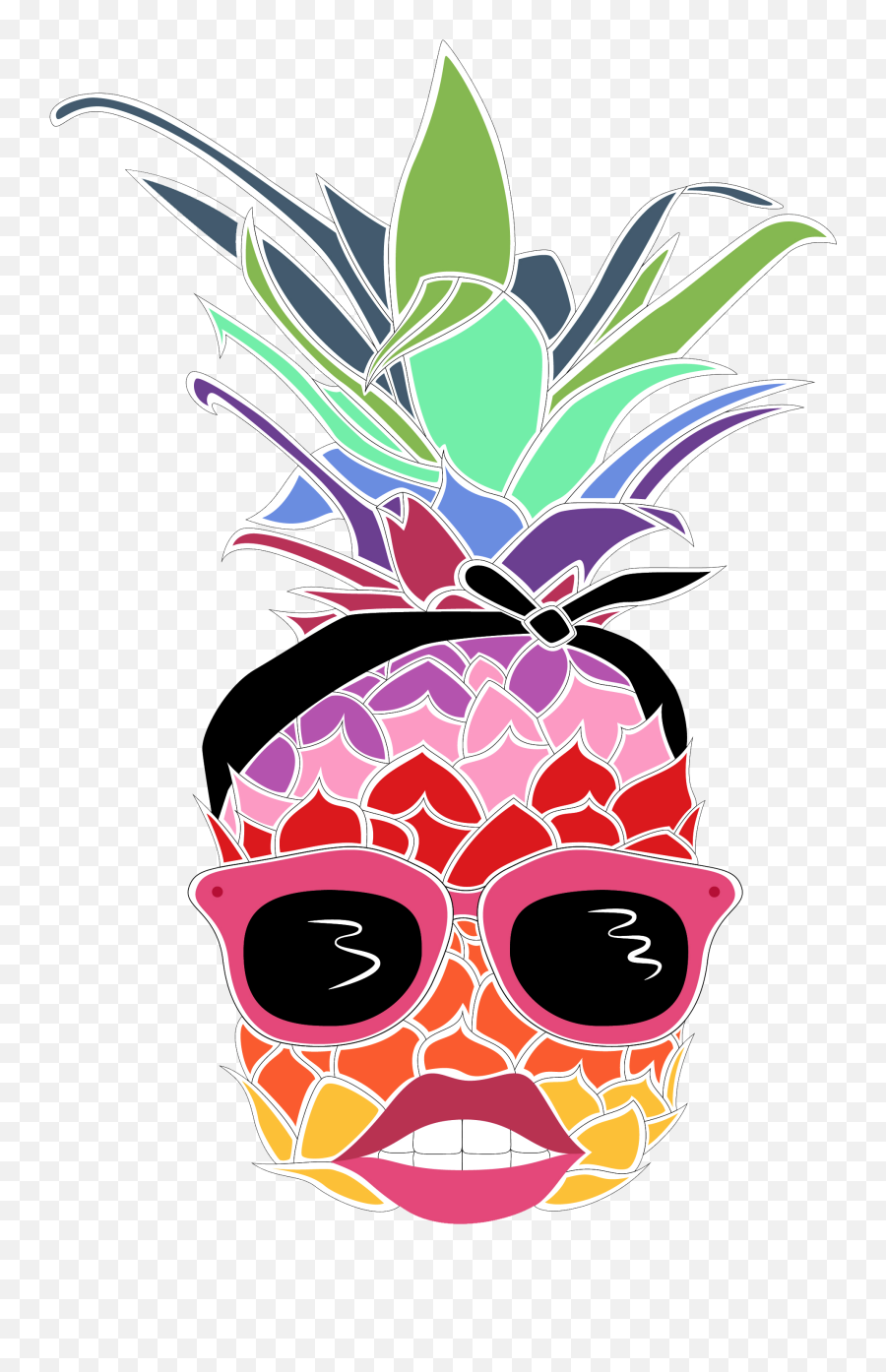 Masks Clipart Pineapple - Pin Up Pineapple Emoji,Tiki Head Emoji