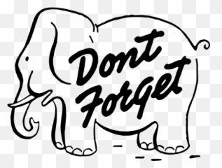 Vektor Seni Klip Gajah Dengan Teks Jangan Lupa - Clip Art Dont Forget Emoji