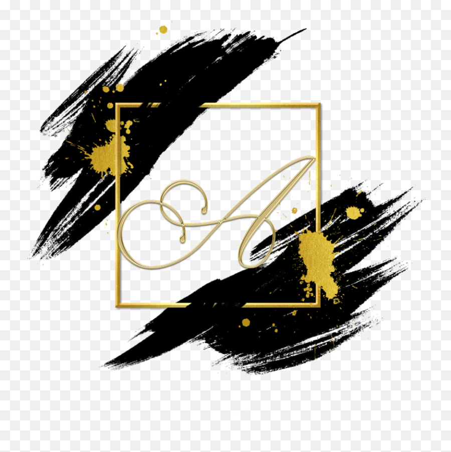 Gold Black Letter - Frame Aesthetic Border Emoji,Airplane Letter Emoji