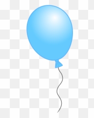 Download Hd Ballon Clipart Individual Balloon - Light Blue Light Blue Balloon Clipart Emoji,Ballon Emoji