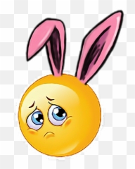 bunnyears emoji ftestickers - Easter Bunny Ears Png